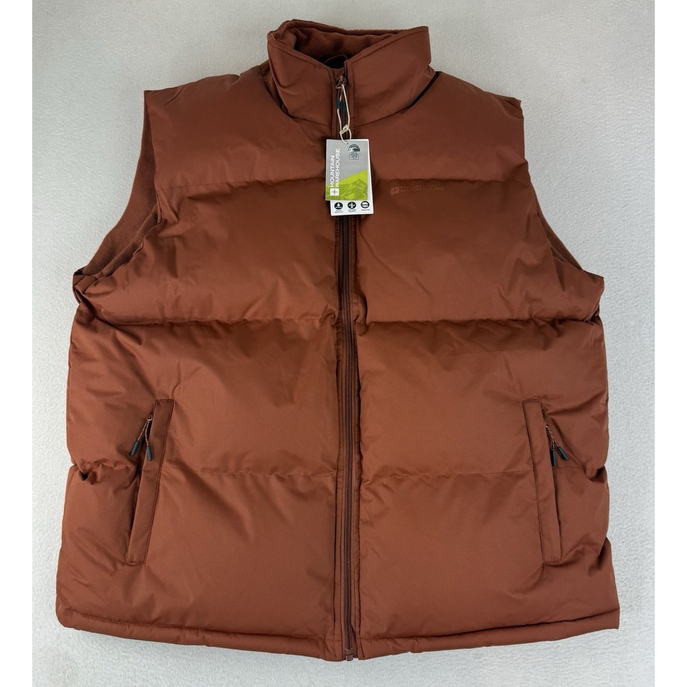 Mountain Warehouse‎ Vest Jacket Men's XL Rock Padded Gilet Burnt Orange NWT